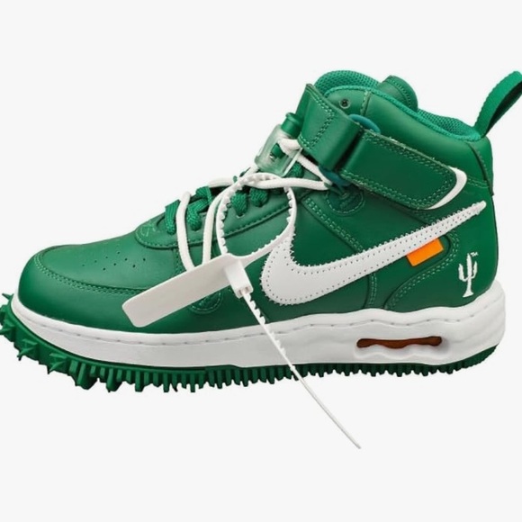 Nike Other - Nike AIR Force 1 MID X Off-White Mens Fashion Trainers in Green White Size 8